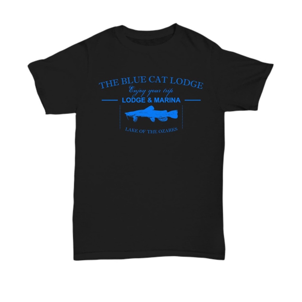Blue Cat Lodge Shirt Fisherman Gift